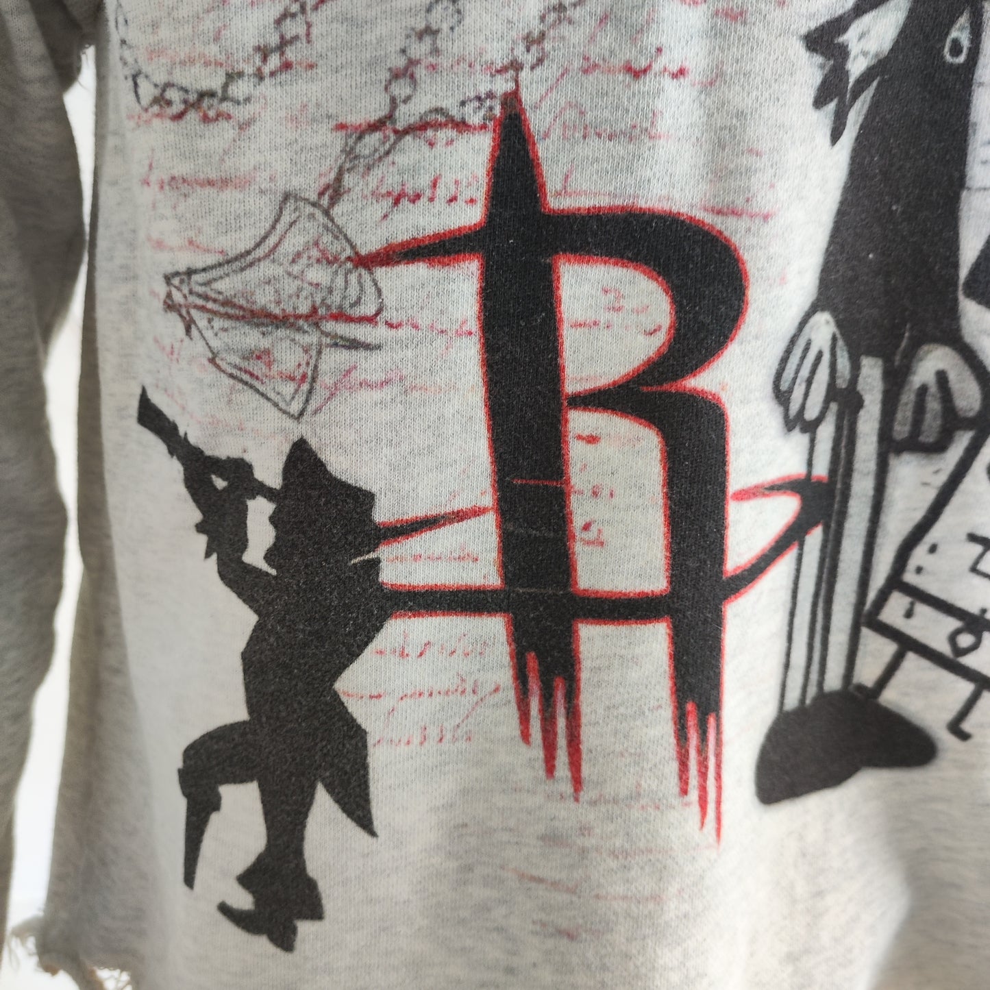 300 gsm 100% French Terry Double Layer Distressed Sweatshirt