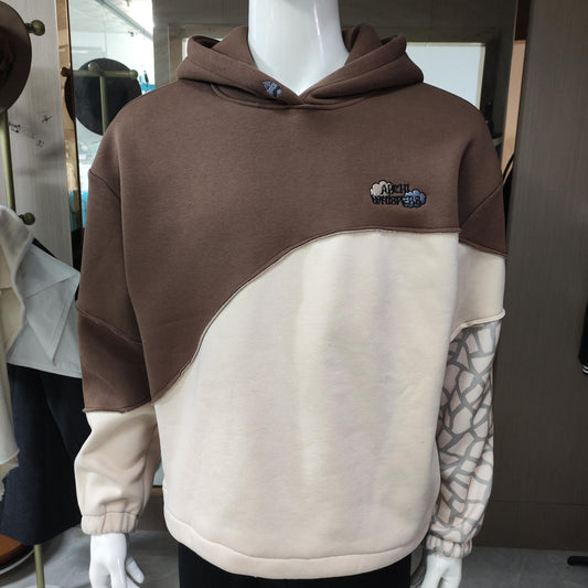 450 gsm Fleece Embroider Dtg Puff Print Two Tone Hoodie