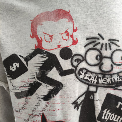 300 gsm 100%  French Terry Double Layer Distressed Sweatshirt