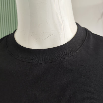 230 gsm 100% Cotton Screen Print Black T Shirt